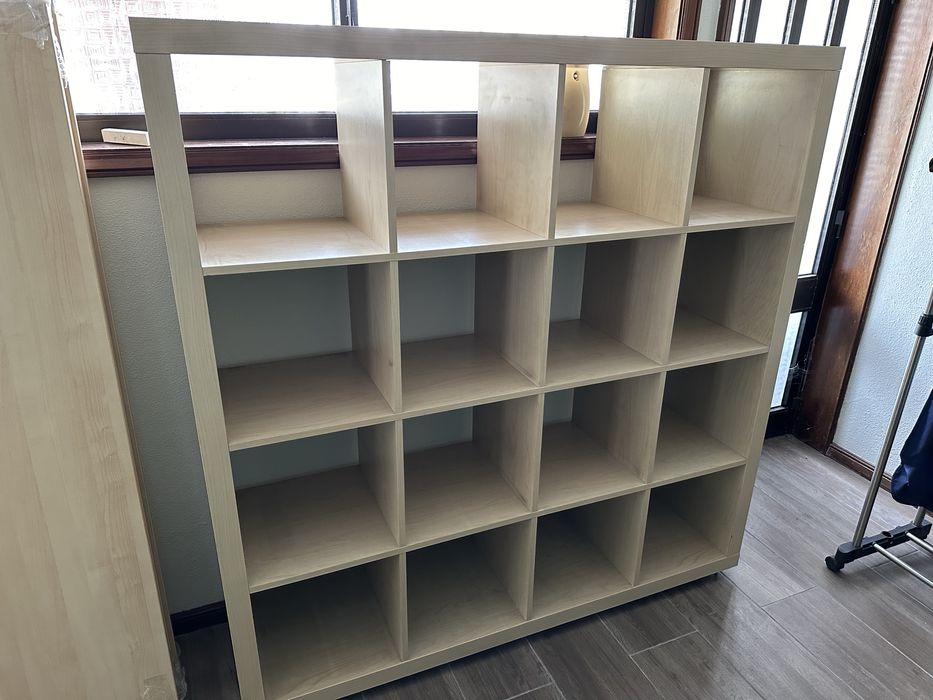 Estante Expedit / Kallax efeito Bétula 147 x 147