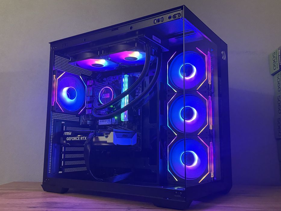 Nowy Komputer Gamingowy RTX 5060 Ryzen 5 FV23% AIO Akwarium do Gier