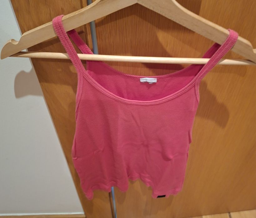 Top S(Pinko)Novo canelado rosa