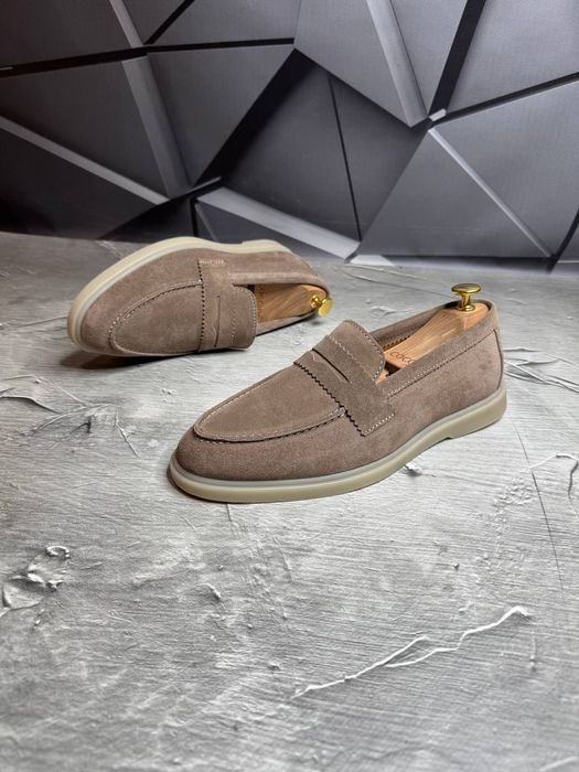 Лоферы Замшевые мужские LORO PIANA Retro Mokko! Натуральная ЗАМША! ХИТ