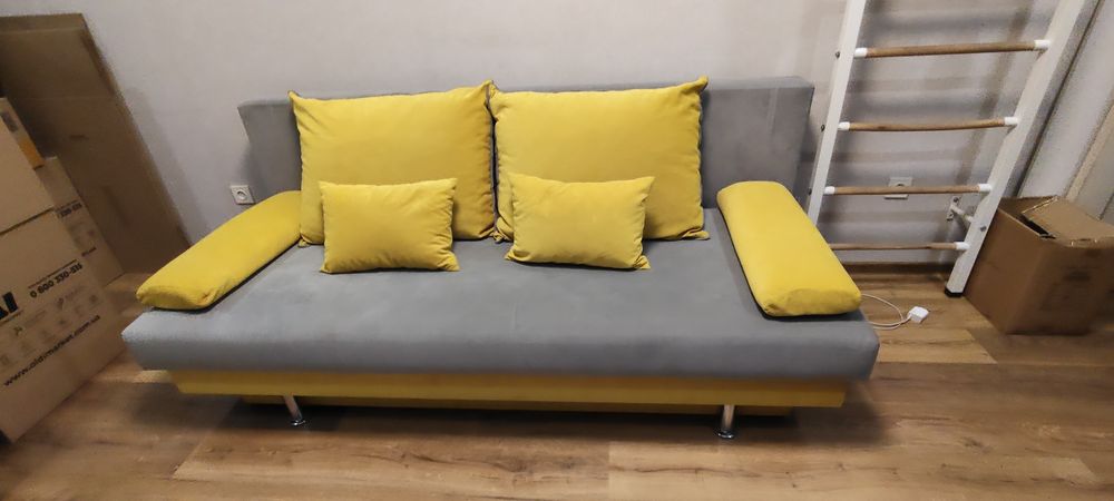 Диван евро книжка раскладной серый