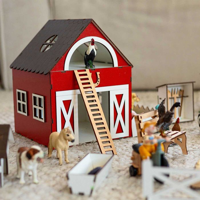 Акція! ФЕРМА для тварин ляльковий будинок для животных шляйх