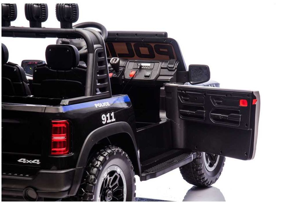 Auto na akumulator RAM Policja 4x4 24V Bluetooth USB MP3 Full LED EVA