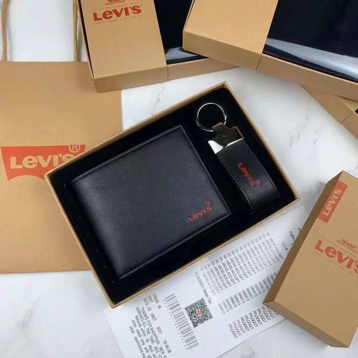 Мужской кошелек Levis купить черный коричневый гаманець левайс