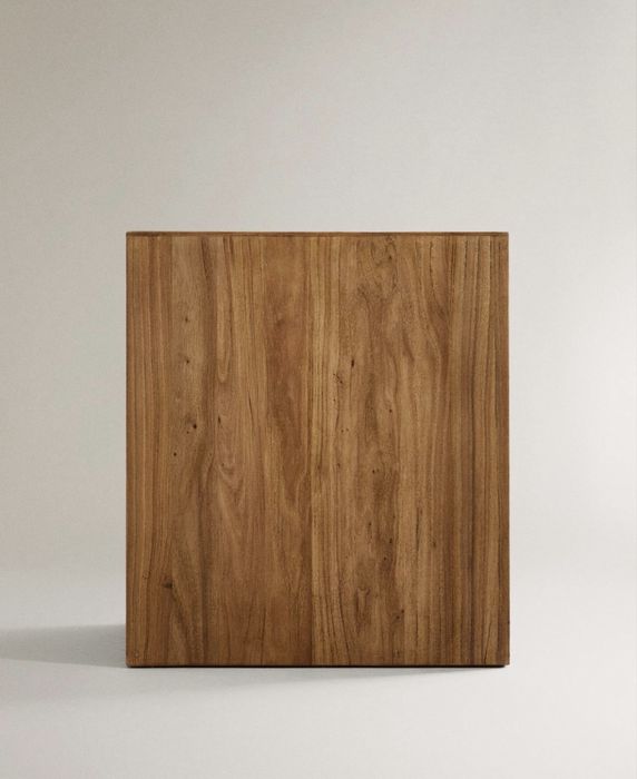 Mesa Auxiliar Cubo Madeira Zara Home NOVO