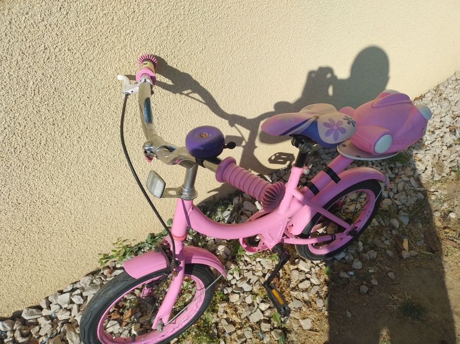 Rowerek dziecięcy  koła 14 rower dla dziewczynki z kuferkiem