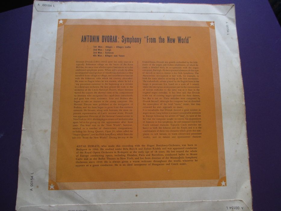 LP Ravel de Falla + A. Dvorak Symphony No. 5 "From The New World"