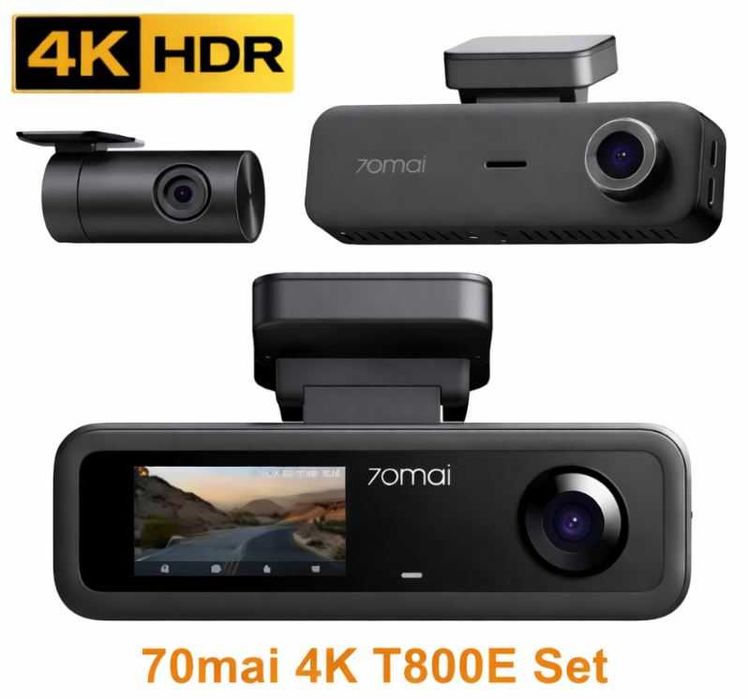Відеореєстратор 70mai 4K T800E SET (модель 2025р.)