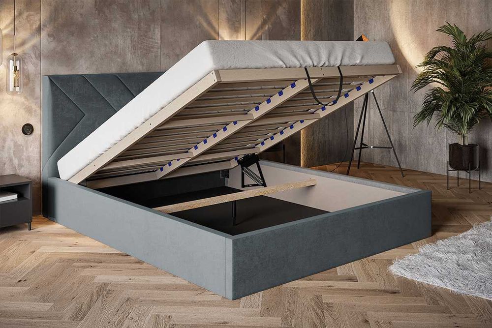 łóżka Łóżko tapicerowane STELLA 160x200 180x200 - stelaż + pojemnik