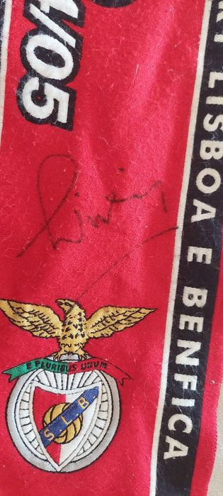 Cachecol benfica assinado por Luis filipe vieira
