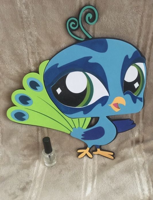 Dekoracja, naklejka piankowa ścienna, na ścianę Decofun - paw, ptaszek