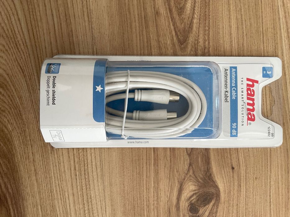 Kabel antenowy wtyk Hama 3 m 90dB