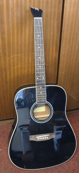 Gitara akustyczna Harley Benton HBD-120BK Custom Line – uszkodzona / na części