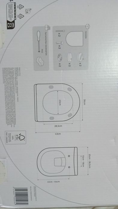 Tampa de sanita nunca utilizada