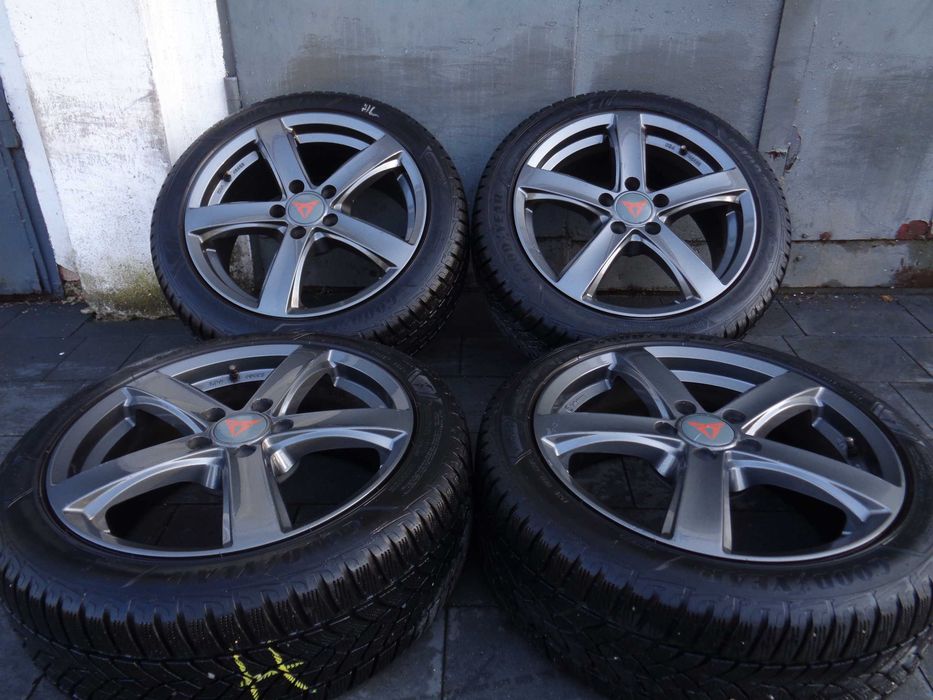 Alufelgi CUPRA 17 cali 5x112 VW Audi Seat Skoda Mercedes BMW MINI + opony zimowe
