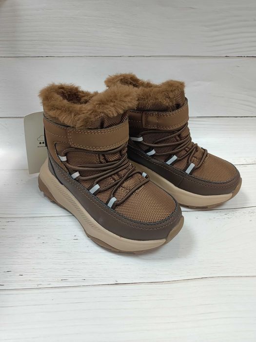 Зимові водонепроникні черевики ботинки h&m коричневі 24