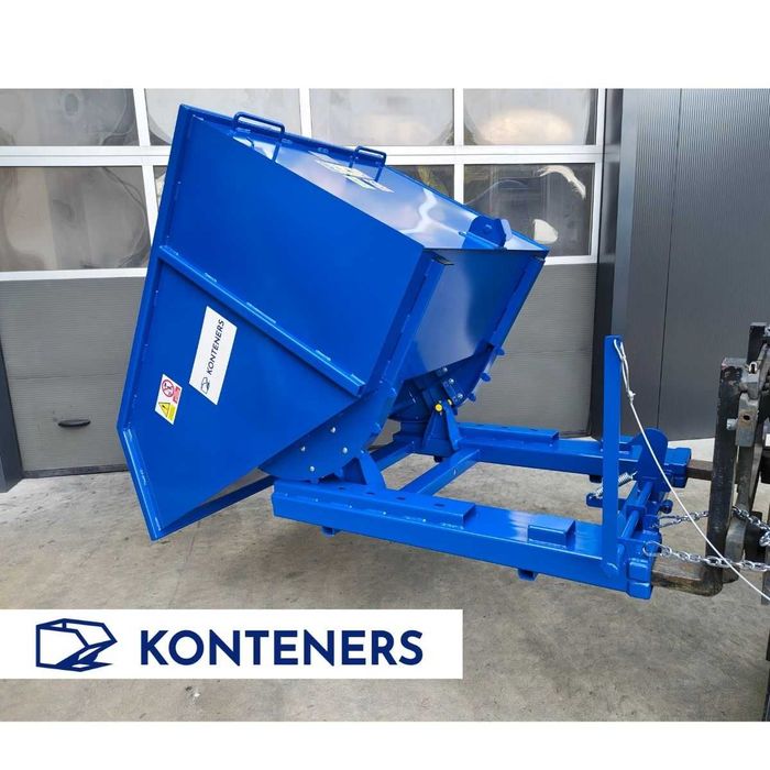 Kontener koleba koliba pojemnik samowyładowczy 1m3 MULDA/ZŁOM/TROCINY/ DREWNO/ pojemnik metalowy wywrotka / pod maszyny CNC