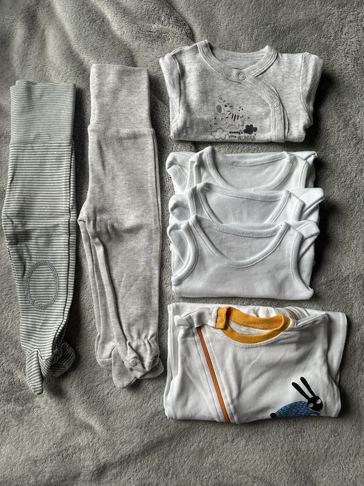 Pajac, body, półśpiochy, kaftanik, rozmiar 56/62