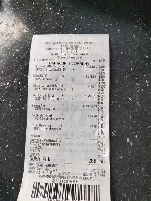 Urządzenie air fryer