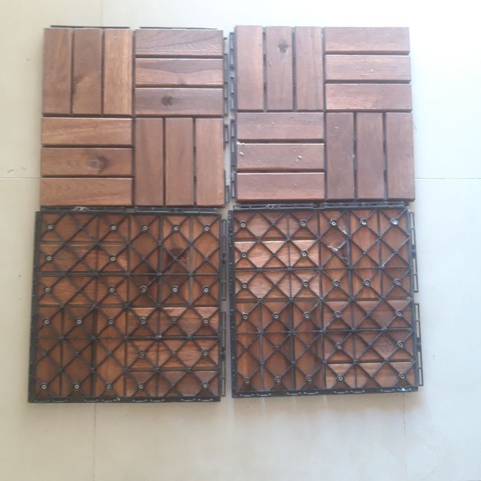 Placas de madeira decorativas para chão ou parede