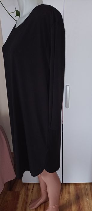 Czarna  sukienka długi rękaw H&M rozmiar XL