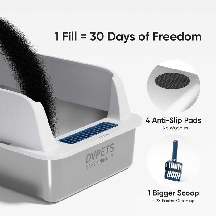 Kuweta dla kota ze stali nierdzewnej,