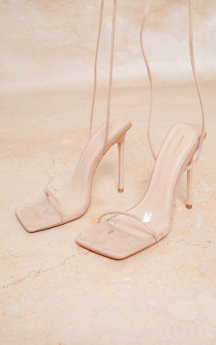 PrettyLittleThing wiązane sandały na szpilce 41