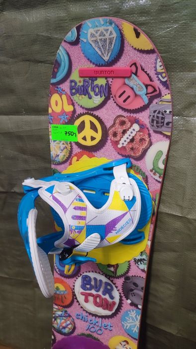 Nr 71 Deska dziecięca snowboardowa Burton Chicklet 100 cm + wiązania