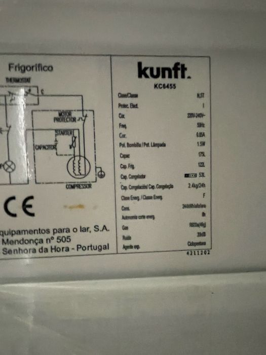 Frigorífico Kunft(Worten) 175L