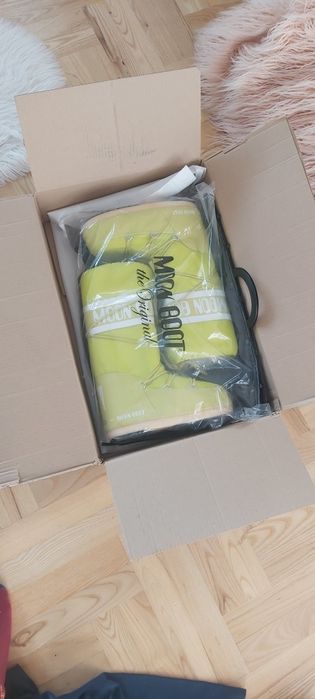 Buty zimowe moon boot sniegowce na snieg wiazane 39 40 41  seledynowe