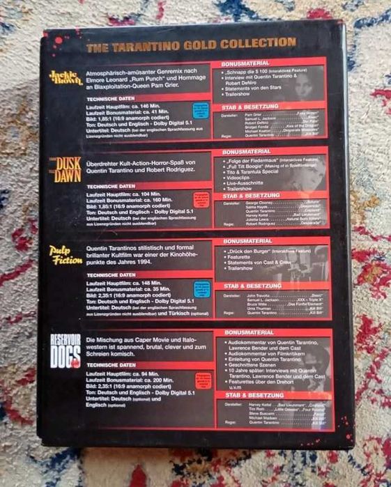 "The Tarantino Gold Collection"  - 6 DVDs