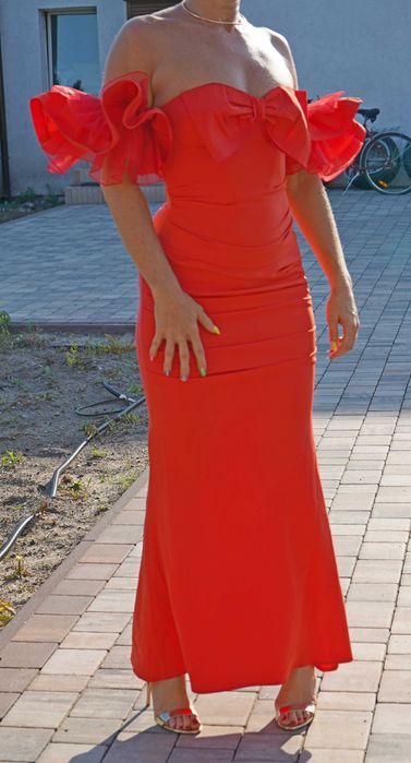 Sukienka Czerwona wieczorowa Elisabetta Franchi