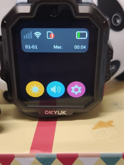 Relógio inteligente infantil OKYUK T17, 4G, com GPS e chamada de vídeo, chamada de emergência SOS, bate-papo por voz, SMS, modo escolar,