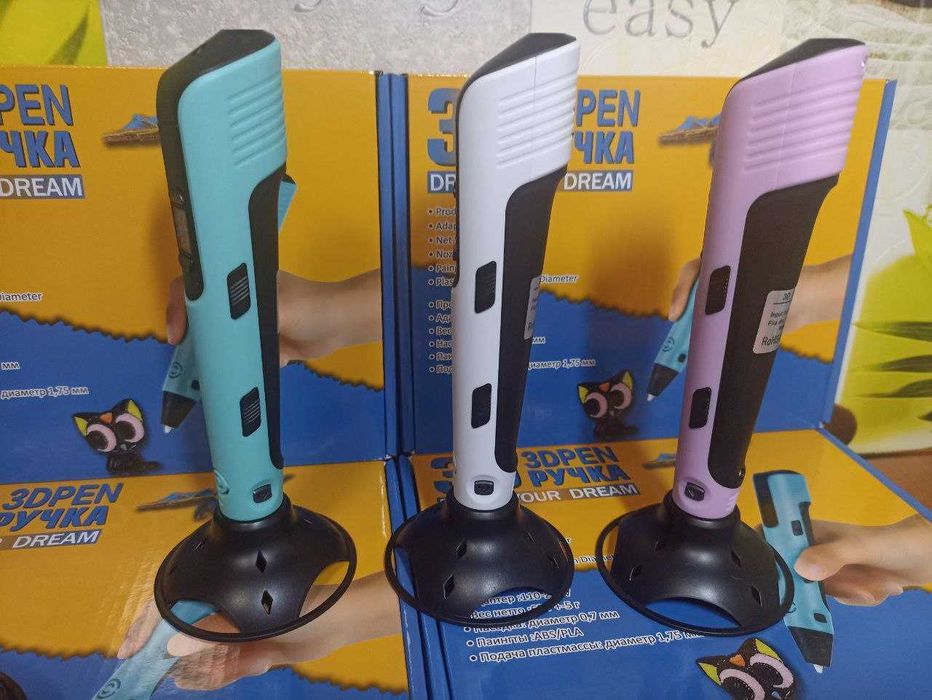 3д ручка 3d Pen NP100 (гарантия) + пластик PLA ЭКО (светящийся)