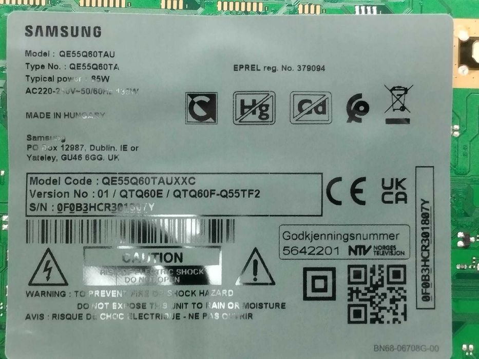 FONTE BN44 - 0 1 0 5 8A - L55E7_THS - QE55Q60TAU