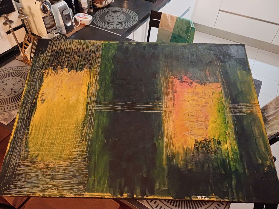 Tela pintura abstrata