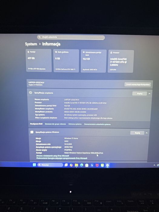 Lenovo Legion 17.3 cali i7