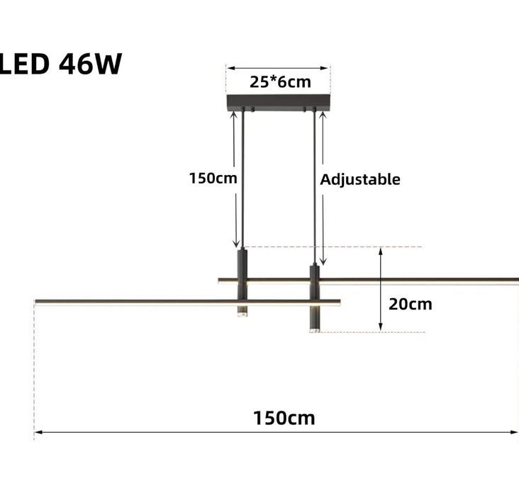 Nowoczesna lampa wisząca Led, Moderna