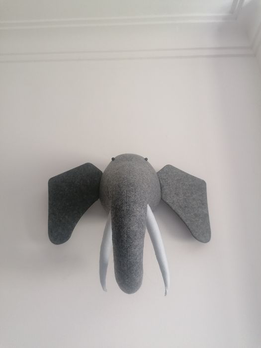 Decoração cabeça de elefante