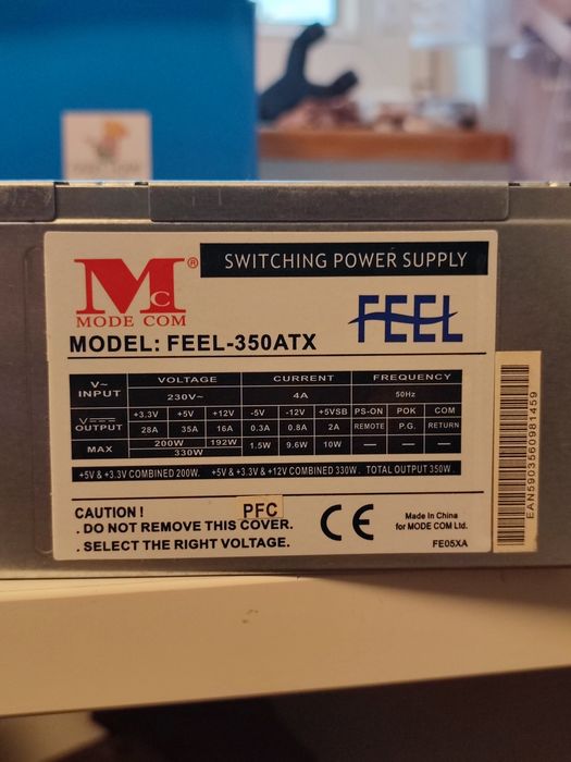 Zasilacz ATX Modecom FEEL-350ATX 350W – sprawny