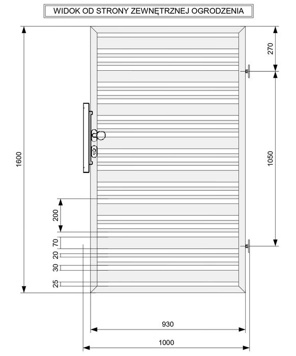 furtka ogrodzeniowa 1000x1600