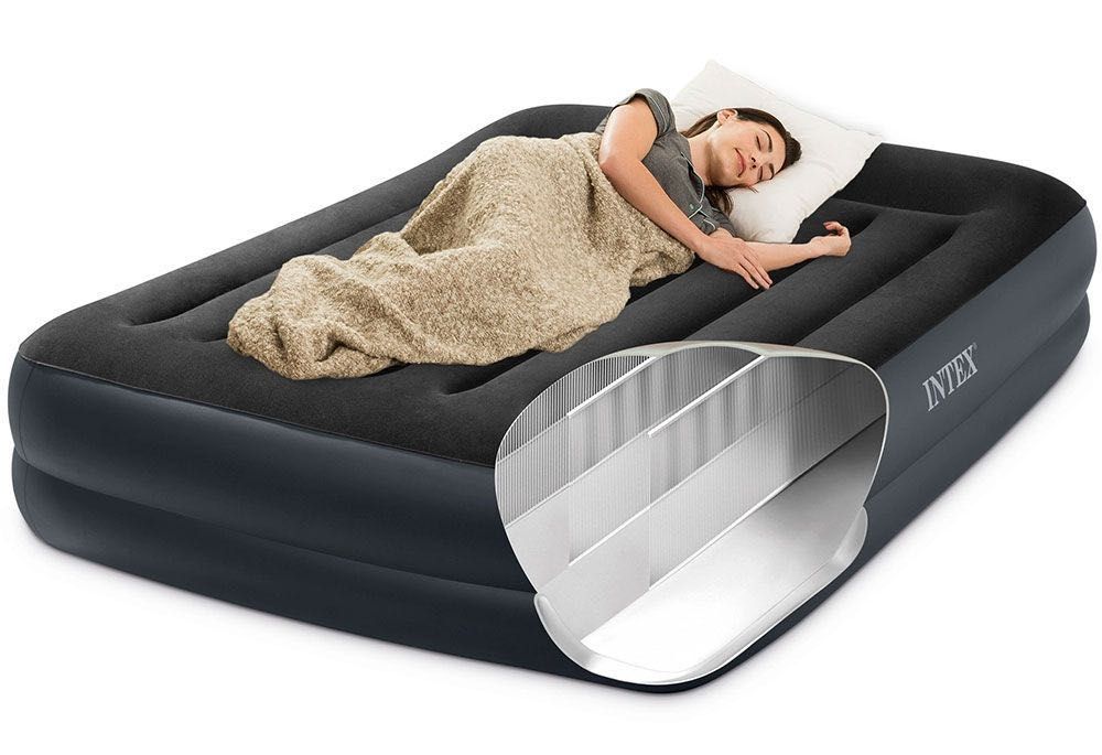 NOWY Materac dmuchany do spania 203x152 cm dwuosobowy łóżko INTEX