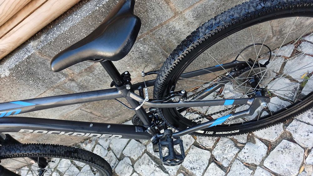 Bicicleta Cinza BTT Rockrider da Decathlon
