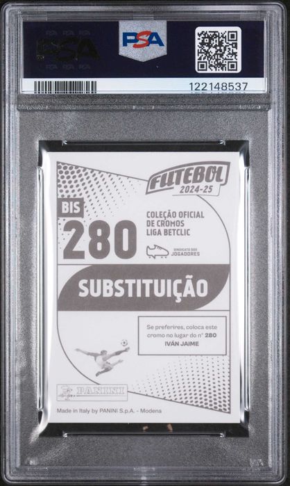 Rodrigo Mora Panini Futebol 2024-25 #280 PSA Assinado à Mão 5 Auto 9