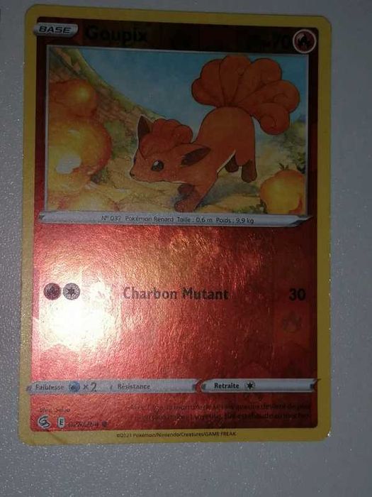 10 Cartas Pokémon Reverse Holo (Francês)