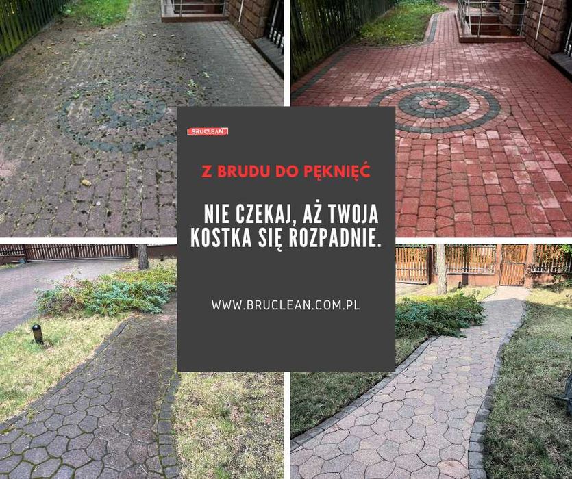 Mycie kostki brukowej • efekt jak nowa • Warszawa i okolice