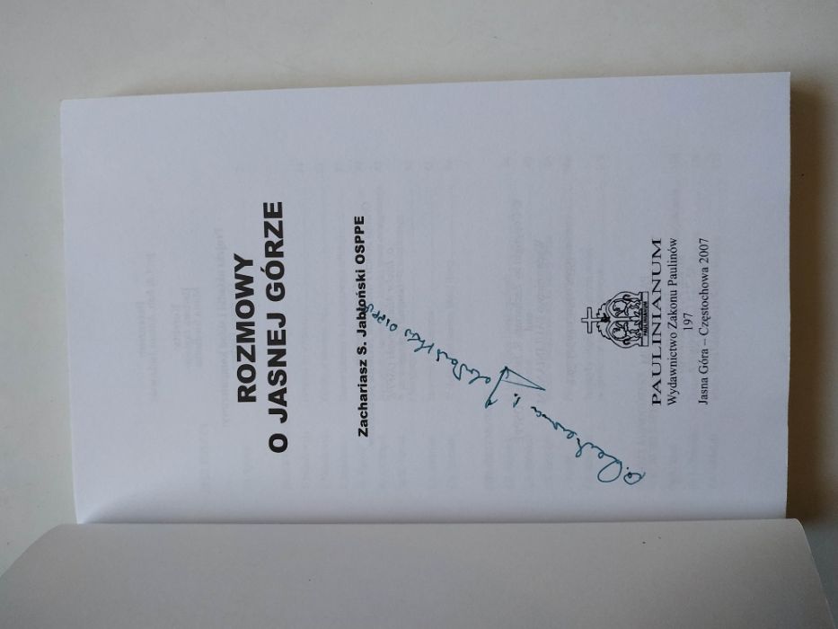 Rozmowy o Jasnej Górze ZACHARISZ S. JABŁOŃSKI