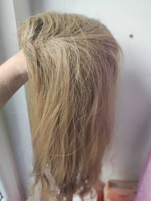 Peruka dla Kobiet Damska długie włosy ciemny blond Ombre kręcone brąz