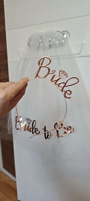 Nowy komplet dla panny młodej welon + opaska