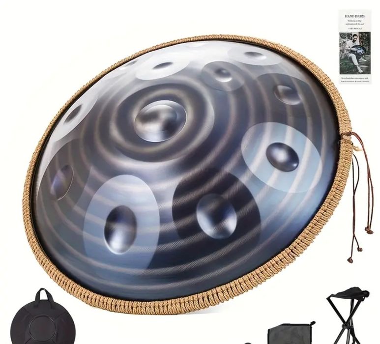 Синій Хендпан для музики і йоги D мінор 12 нот